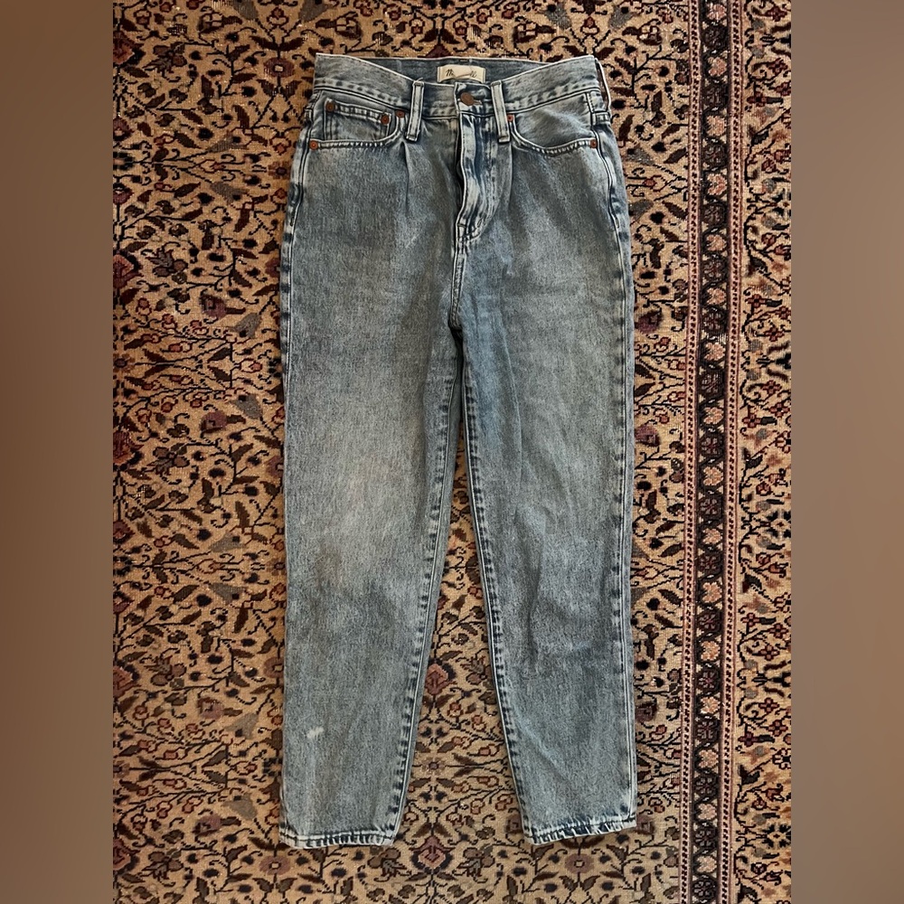 Madewell pleated mom jeans size 25